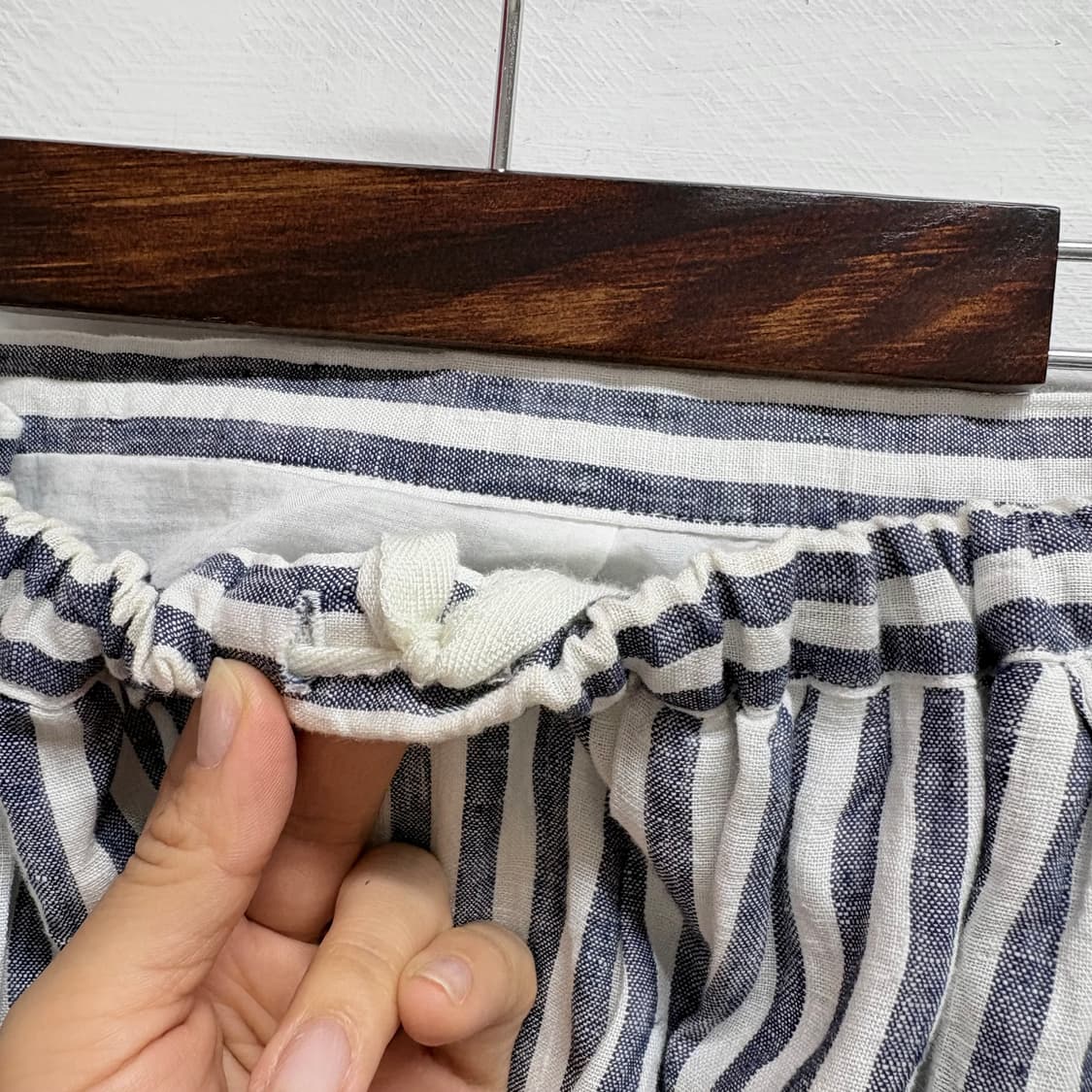 스트라이프 린넨 모리걸 플레어 롱 스커트 F 상품이미지6