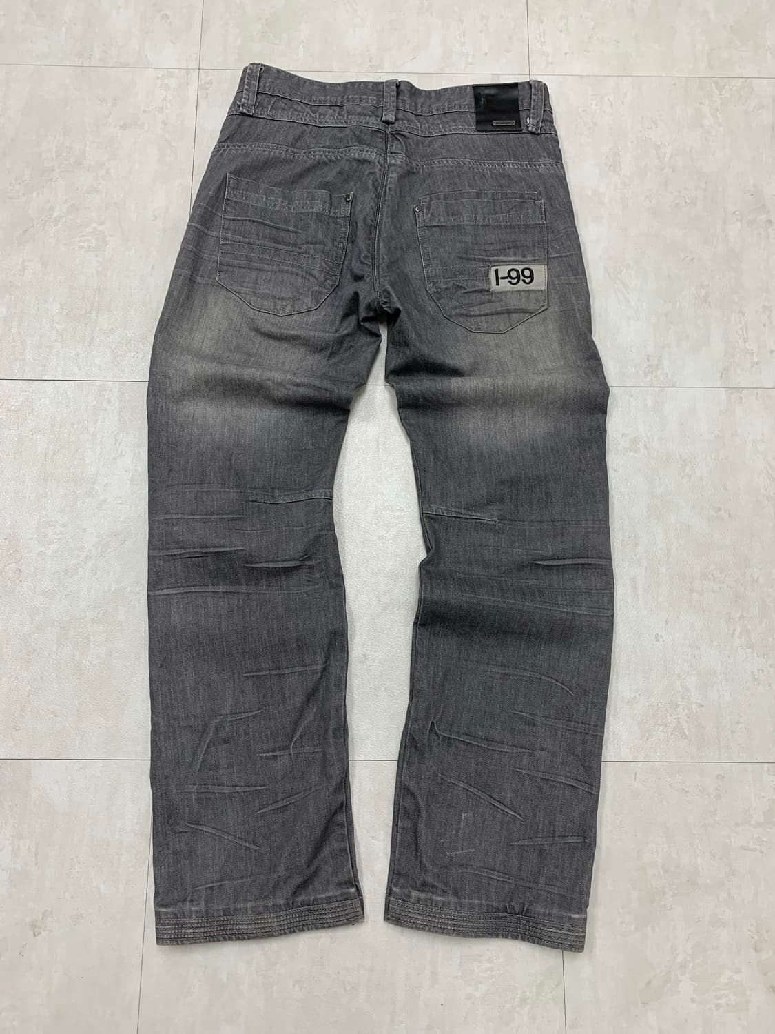 흑청 데님 스트라이트 팬츠 #384 상품이미지5