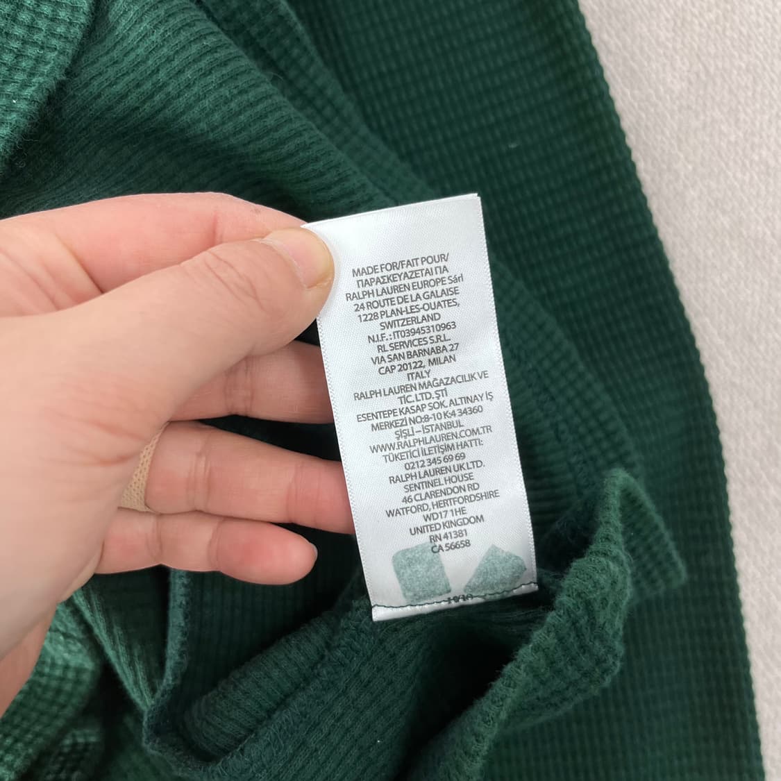 95 폴로랄프로렌 신형라벨 와플 긴팔 티셔츠 상품이미지7