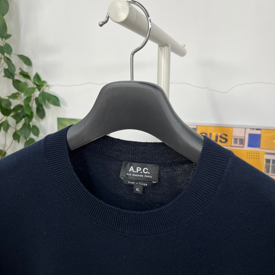 아페쎄 코튼 크루넥 니트 XL 상품이미지3