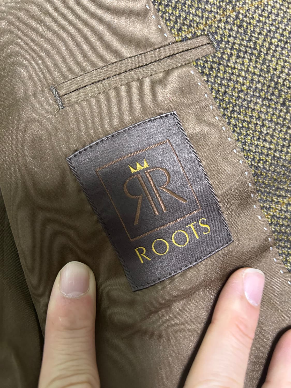 ROOTS 캐시미어함유 하운드투스 블레이저 105 상품이미지3