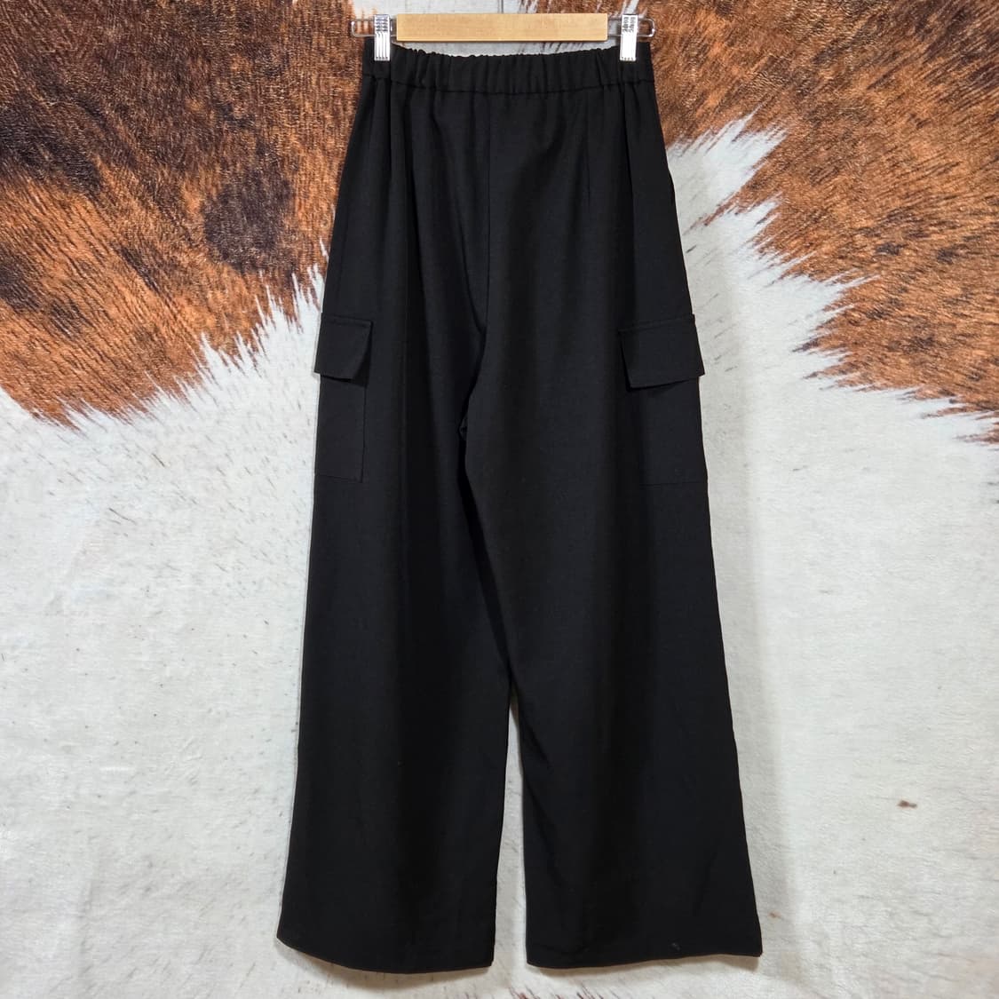 반밴딩 카고 포켓 슬렉스 와이드 팬츠 상품이미지4