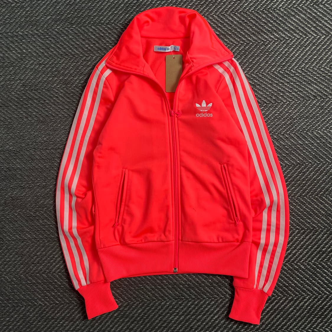 아디다스 우먼스 파이어버드 빅로고 네온 핑크 트랙탑 져지o 5037 상품이미지3