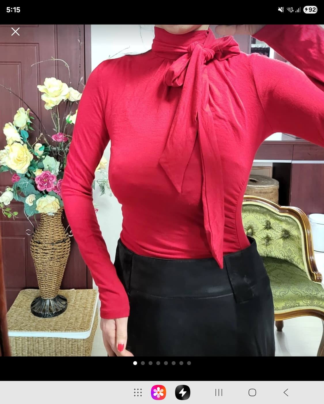 프랑스 모르간 타이업 모달 셔츠 상품이미지1