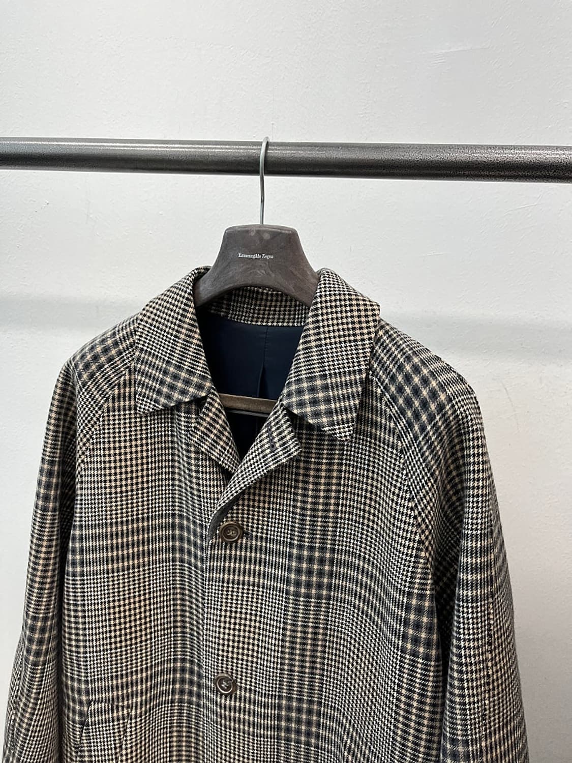 100) 솔리드옴므 하운드투스 체크 코트 상품이미지4