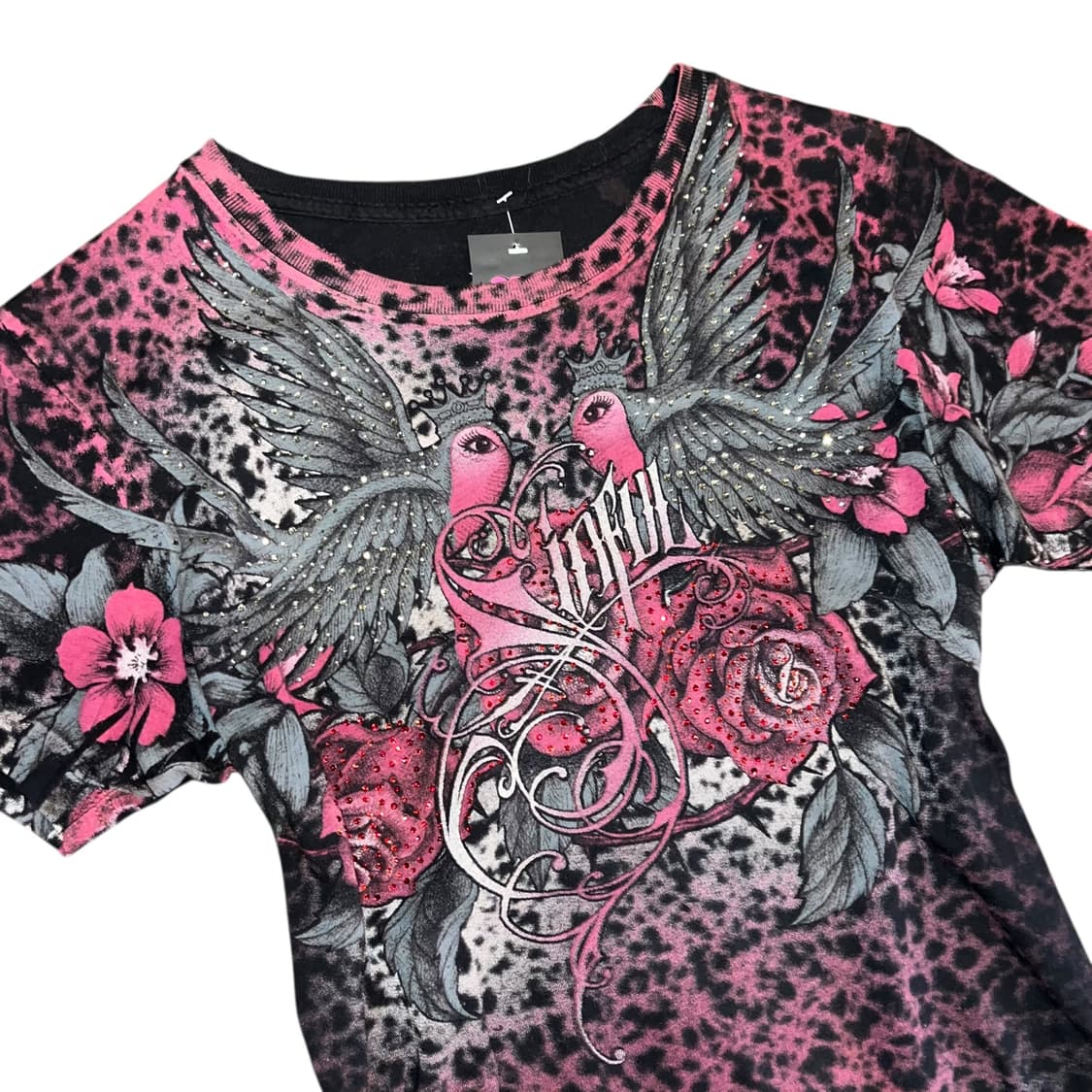 y2k호피 큐빅 프린팅 반팔티 y2k펑크 상품이미지2