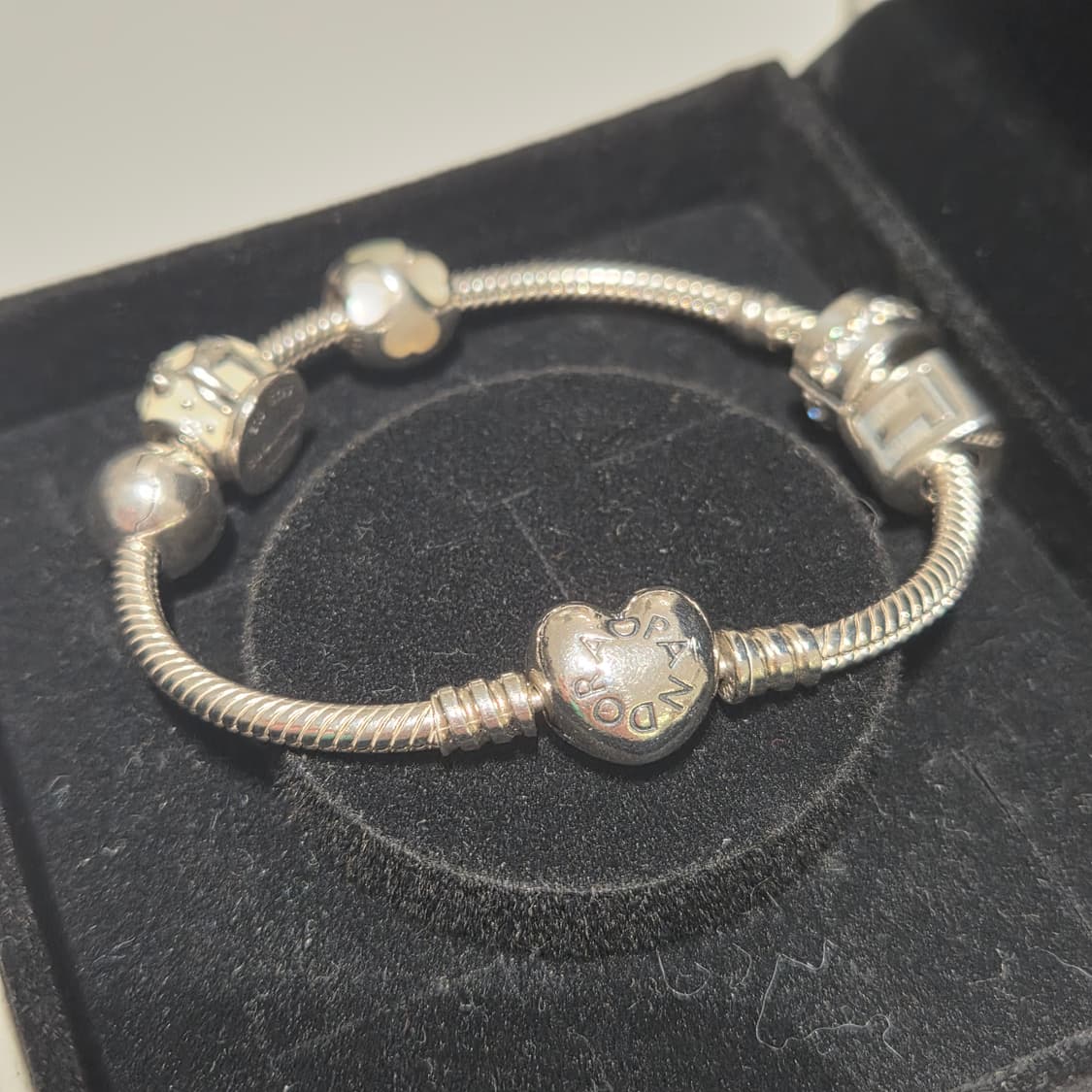 PANDORA 판도라 정품 스네이크 하트클라솝 세트판매 체인팔찌 실버팔찌 상품이미지5