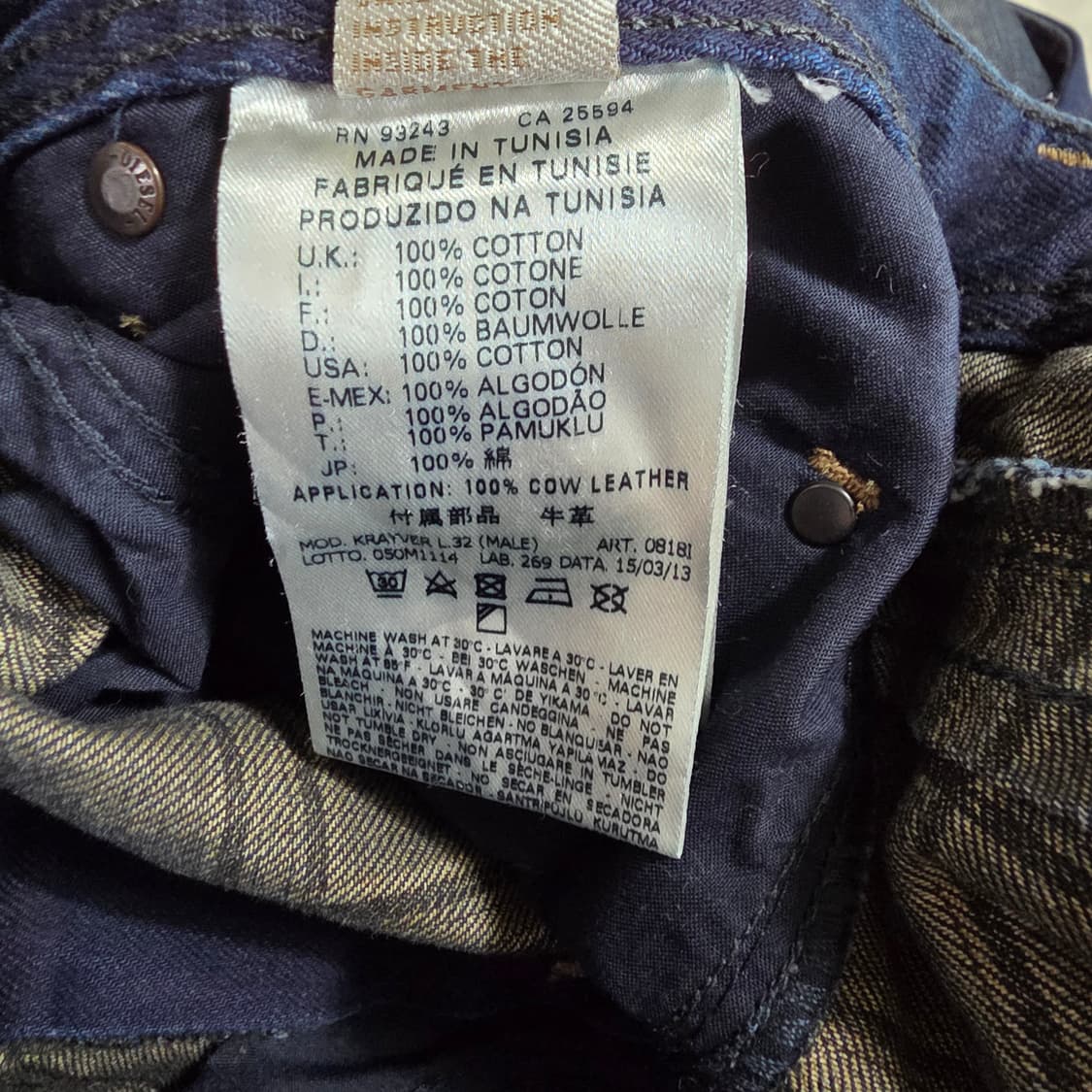 (32)Diesel 디젤 데미지 워싱 데님 팬츠 상품이미지7