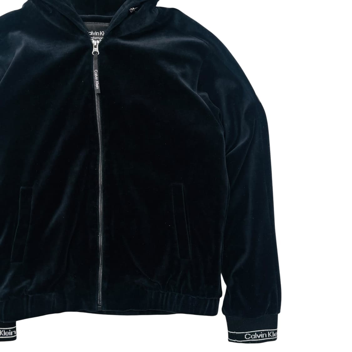 캘빈 클라인 블랙 밸루어 후드집업 S 상품이미지3