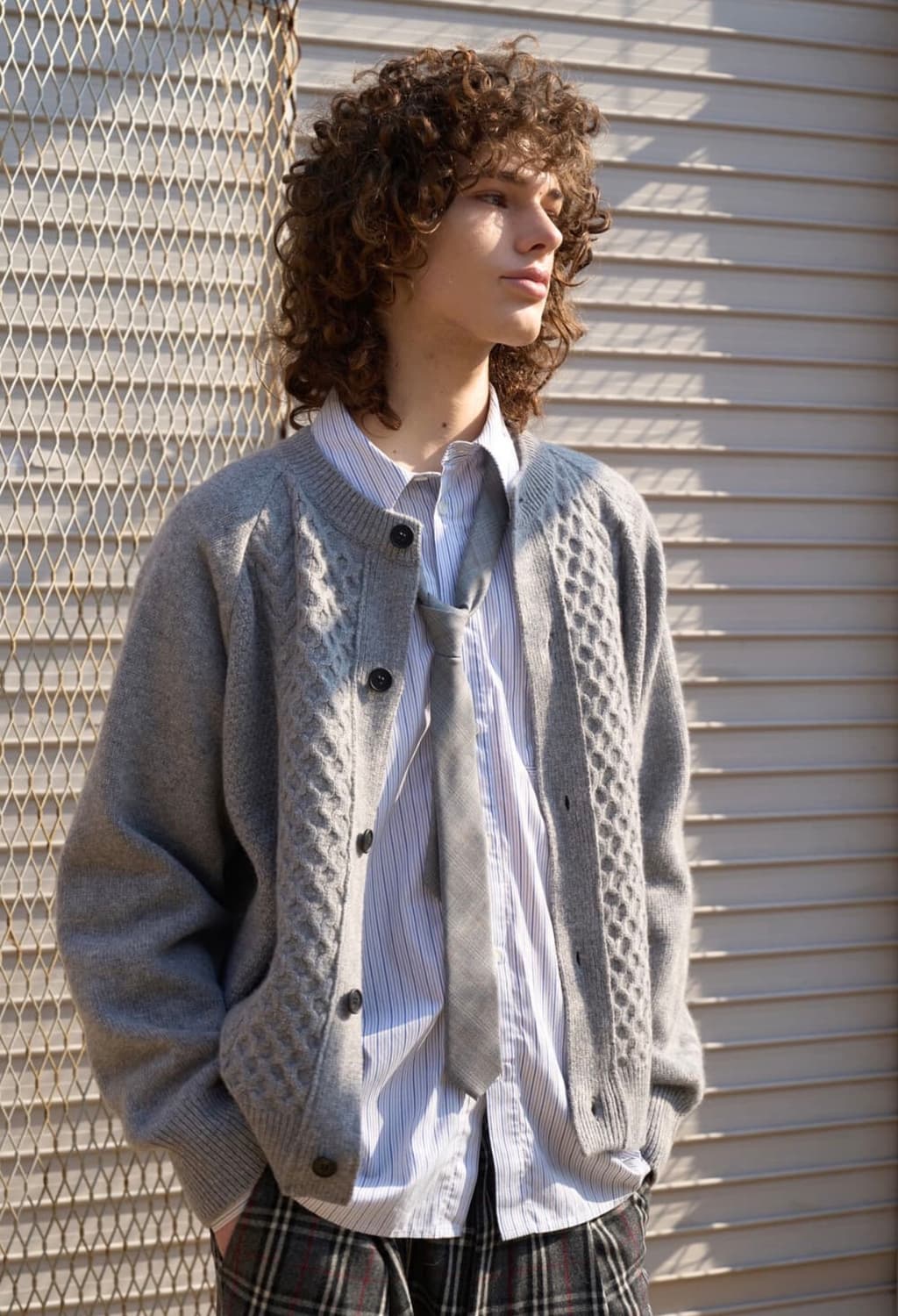 웨이비니스 더블 프레임 라운드 넥 가디건 상품이미지3