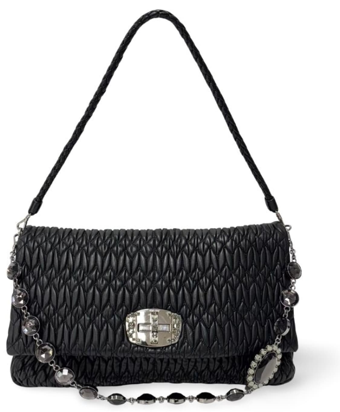 미우미우 아이코닉 나파 크리스탈 숄더백 상품이미지7