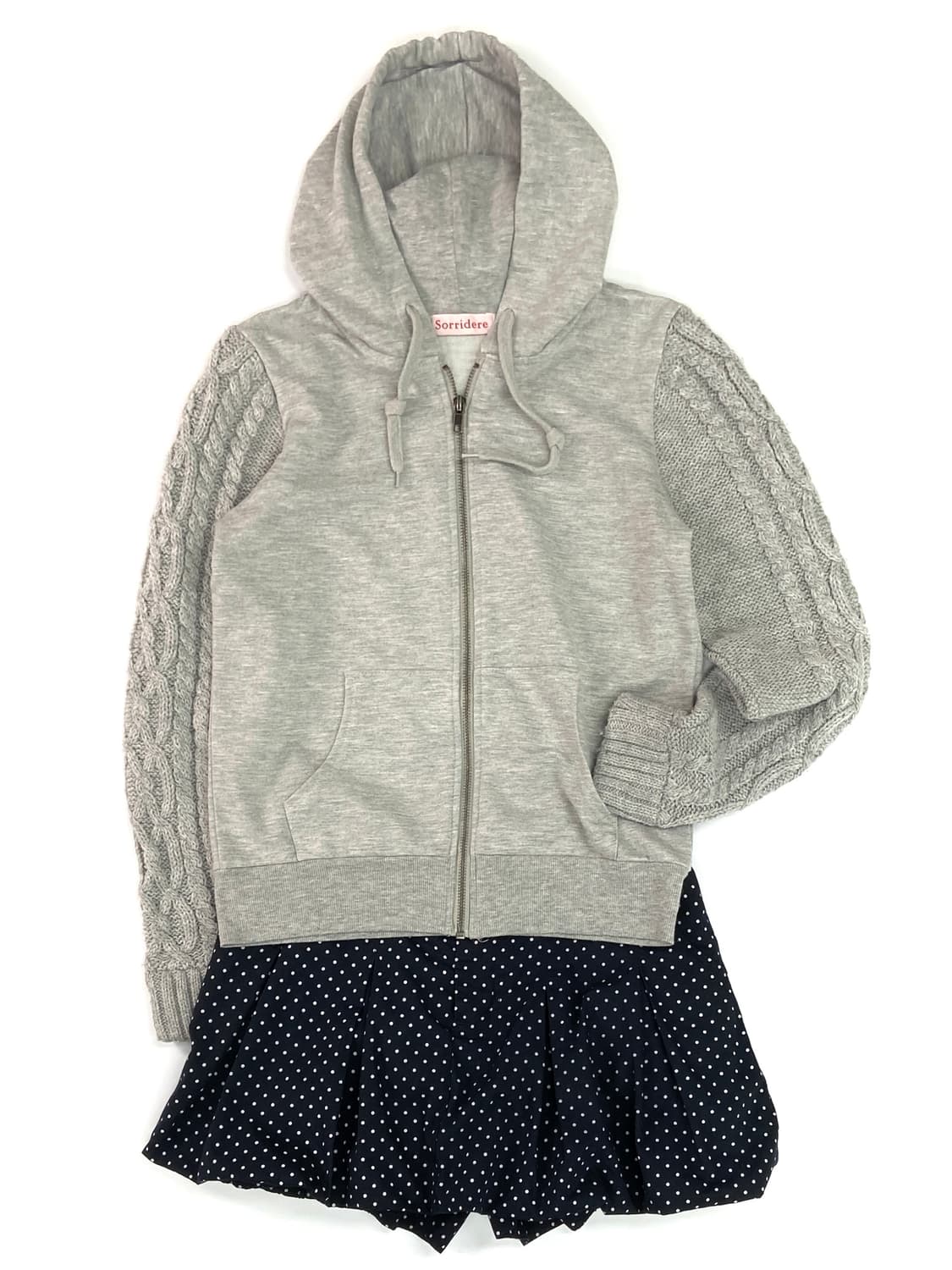 Sorridere knit hood zip up 상품이미지4