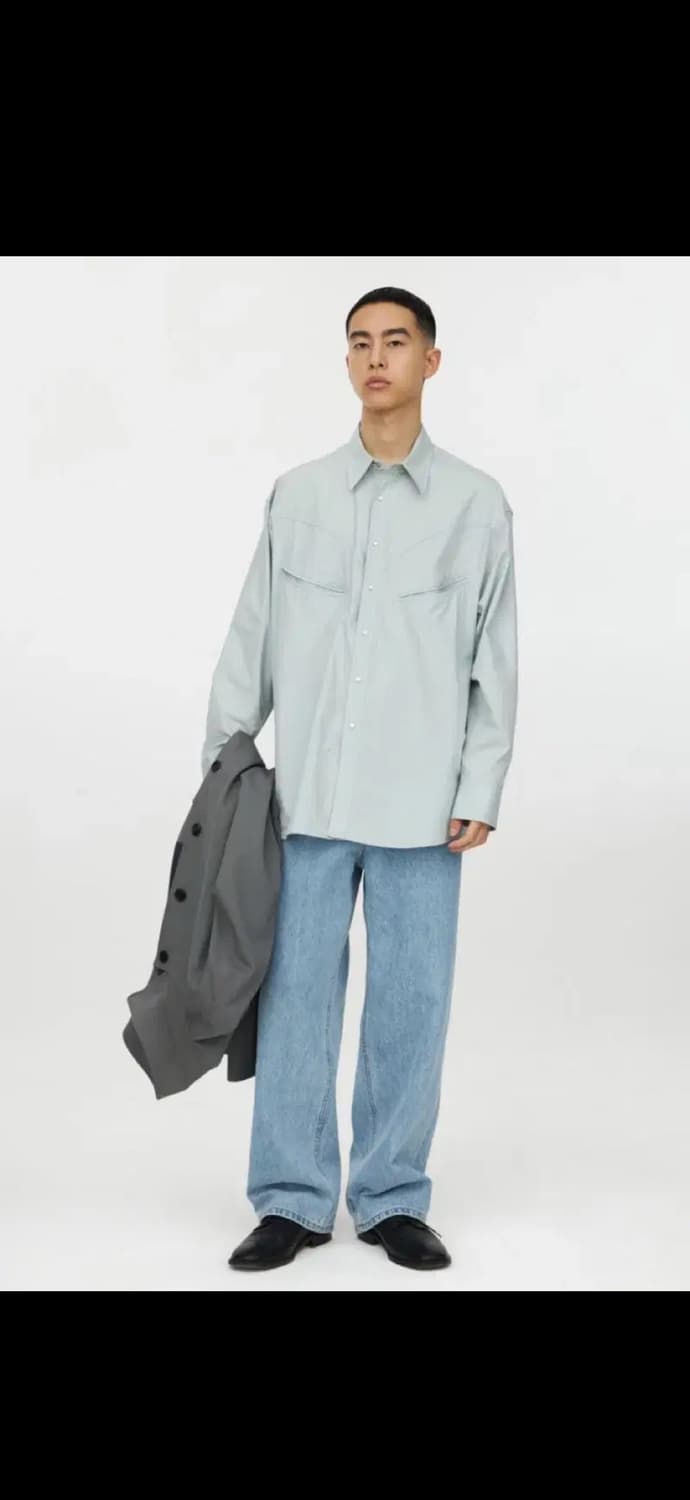 유스 와이드 데님 라이트 블루 m 상품이미지1