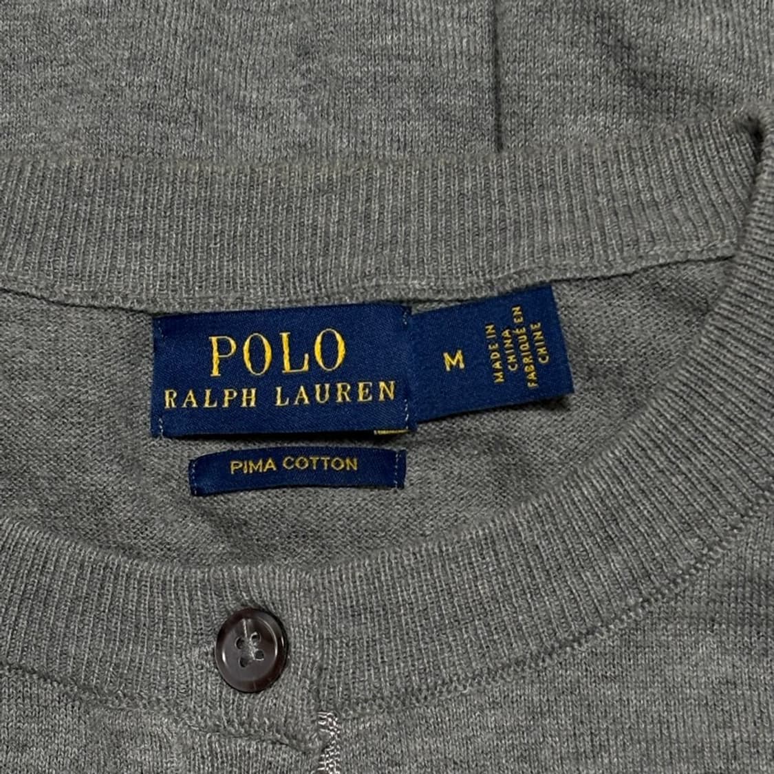 M 폴로랄프로렌 여성용 그레이 피마코튼 가디건 상품이미지4