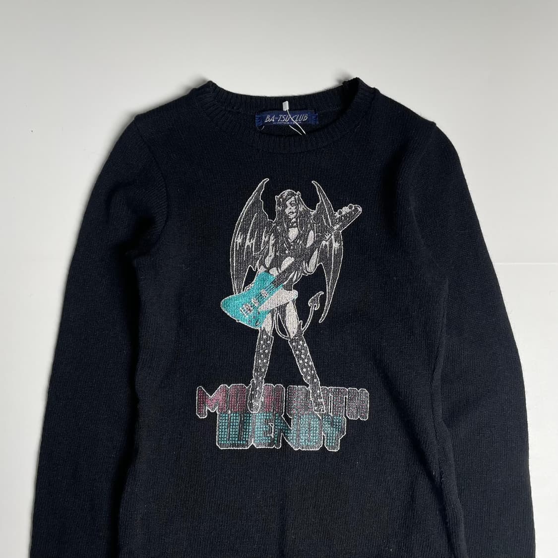 Ba-tsu 데빌&기타 프린트 레이스 니트 상품이미지2