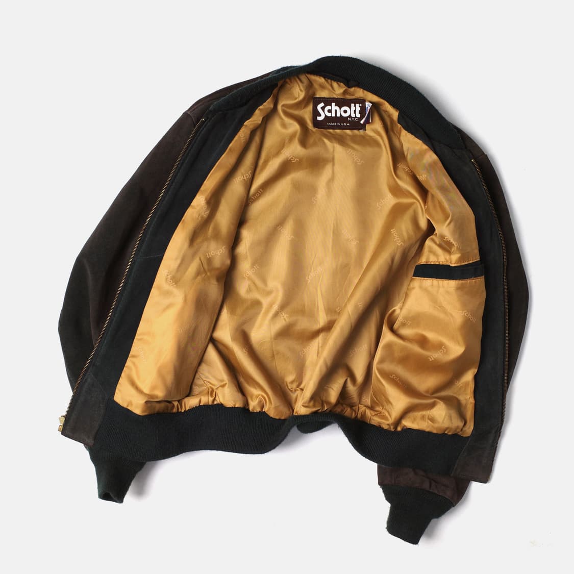 1980's Schott Faded Suede Bomber Jacket 상품이미지8