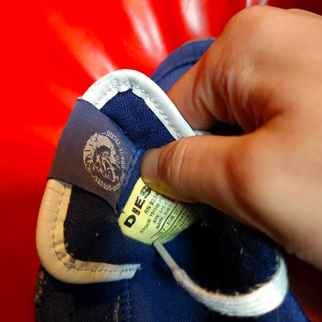 디젤(DIESEL) 나일론 스웨이드 y2k 스니커즈 37size 상품이미지8