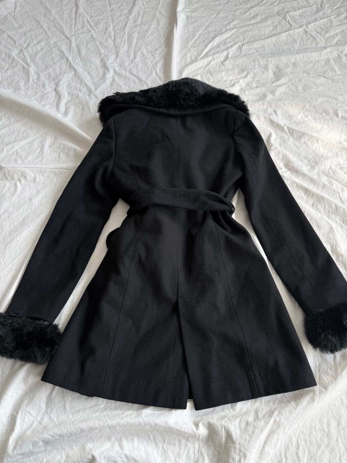 세실맥비 고딕 오네갸루 고스로리 펑크 퍼 트리밍 울 코트  상품이미지6