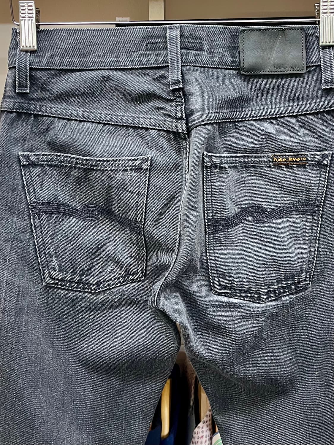 [28] 누디진 그림팀 흑청 셀비지  상품이미지6