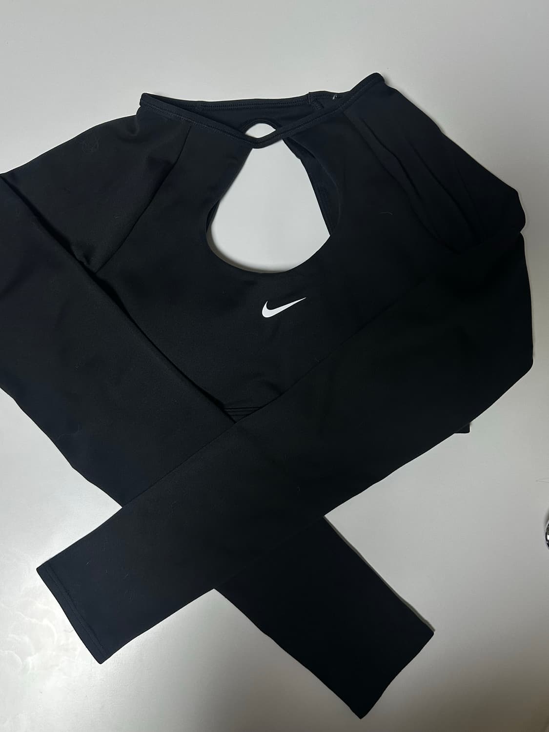 나이키 롱 슬리브 긴 소매 크롭탑 브라 브라탑 블랙 M FB4102 -0 상품이미지6