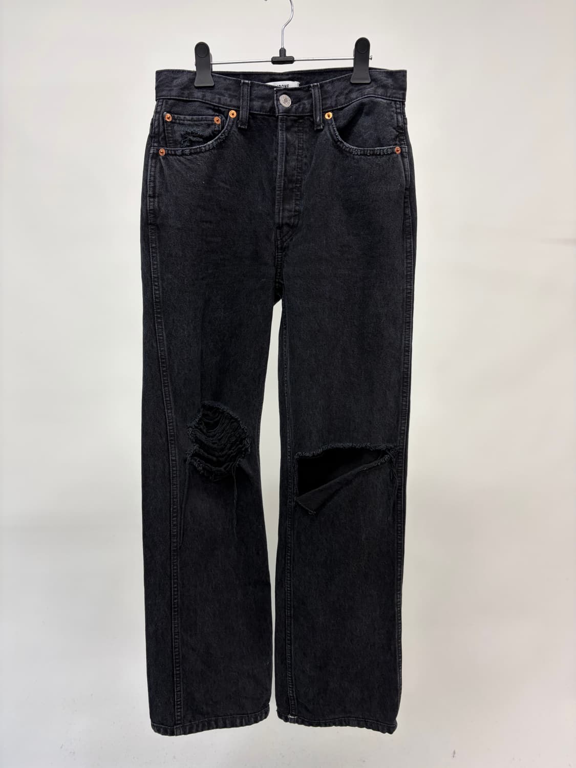 RE/DONE 리던 하이라이즈 블랙 루즈 데님 상품이미지2