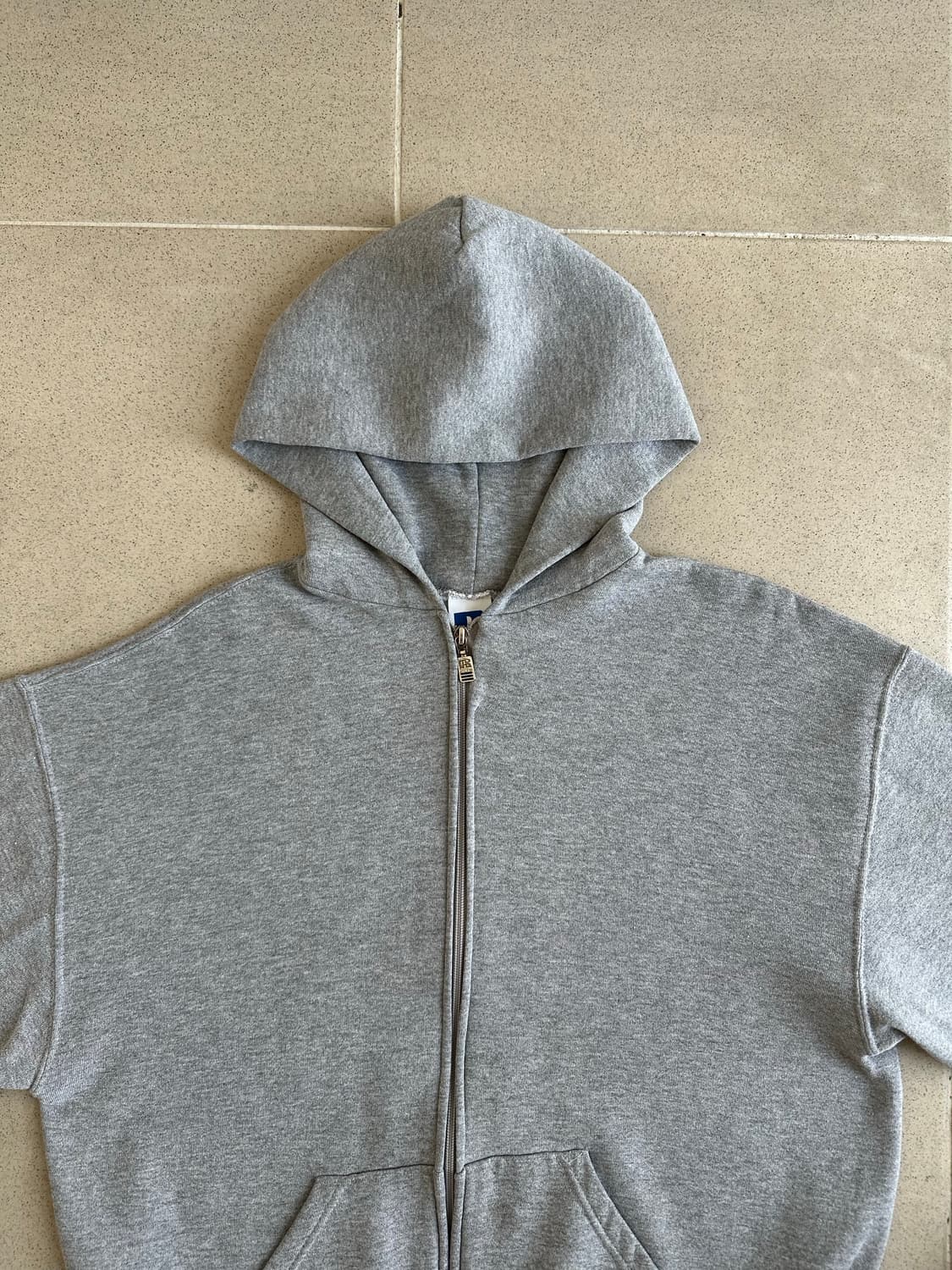 90s 빈티지 러셀 후드집업 그레이 L 상품이미지4