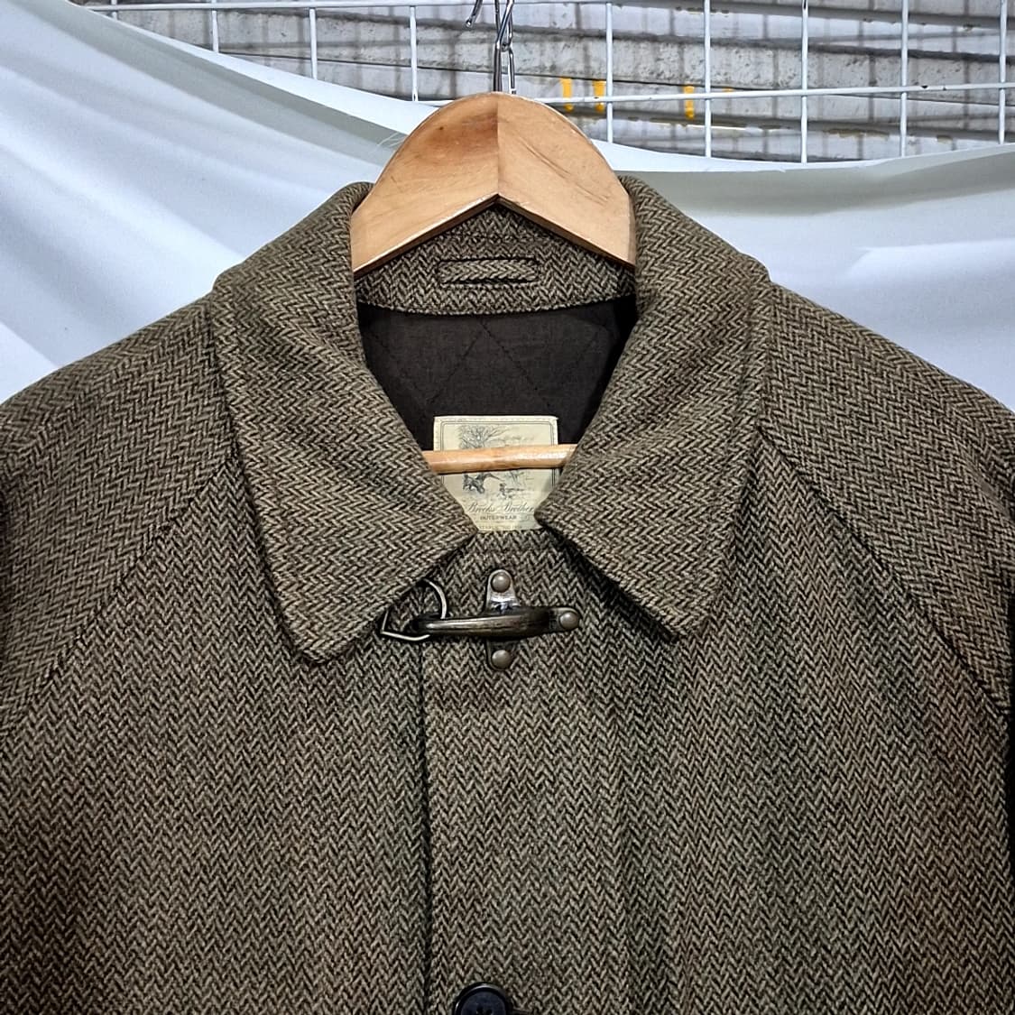 Brooks brothers 브룩스브라더스 파이어맨 헤링본 코트 상품이미지2