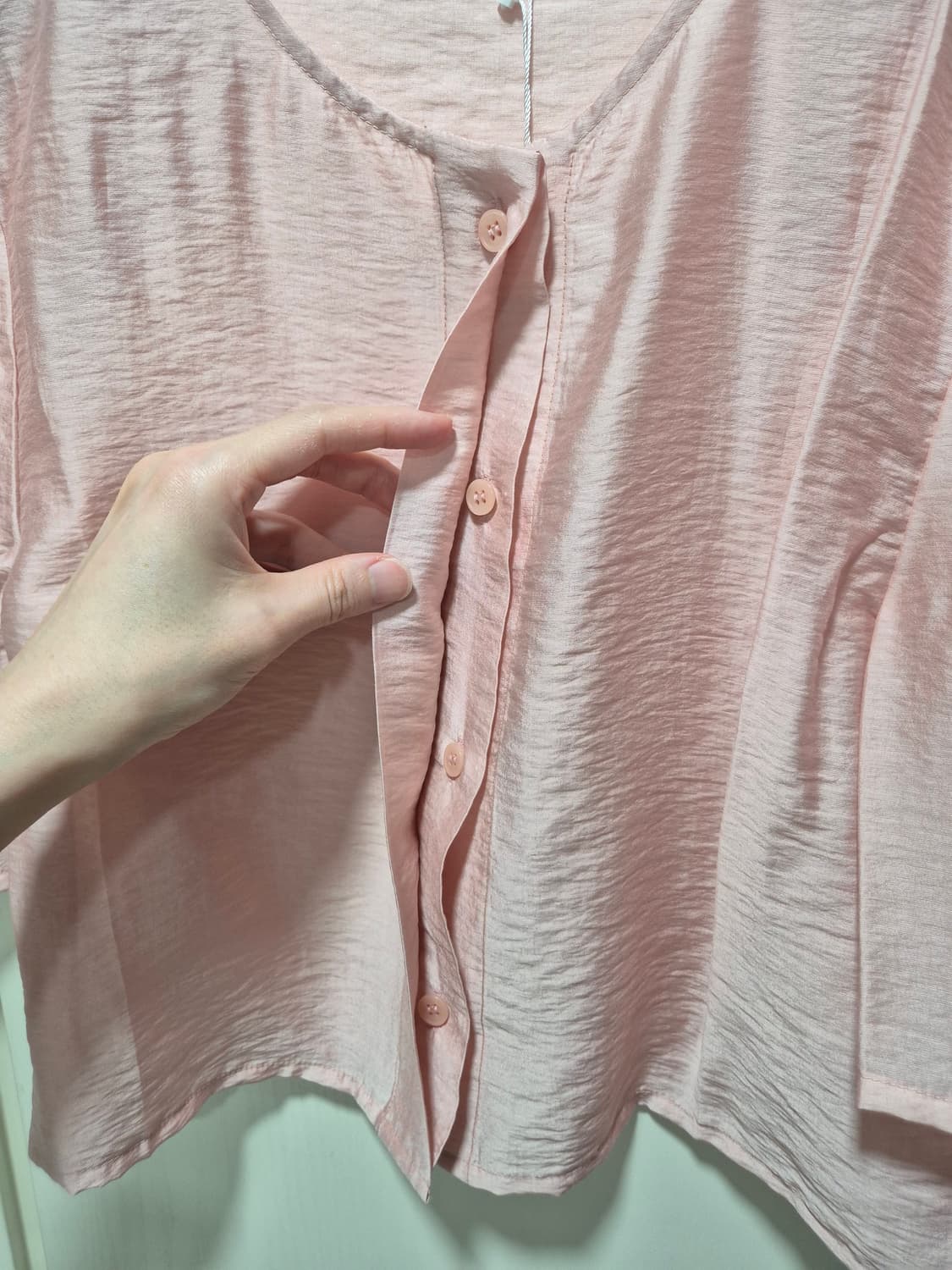 (세일)(새상품)kattkatt 텐셀혼방 블라우스 핑크 상품이미지4