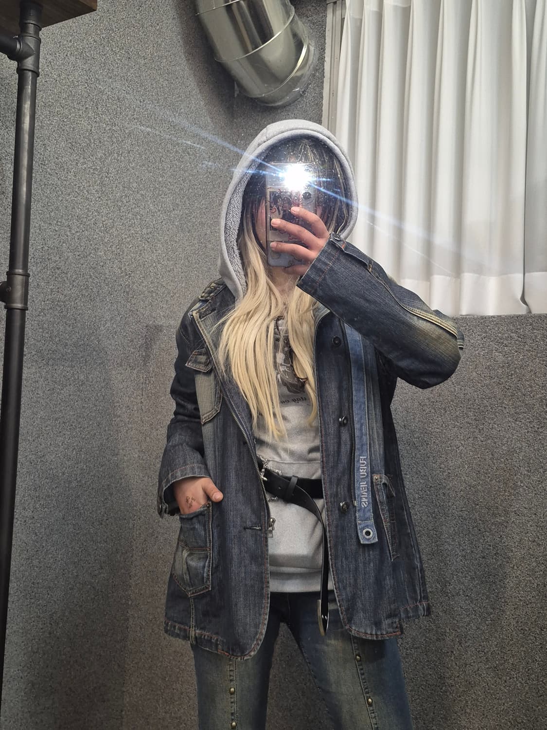 FUBU DETAIL DENIM JACKET  상품이미지1