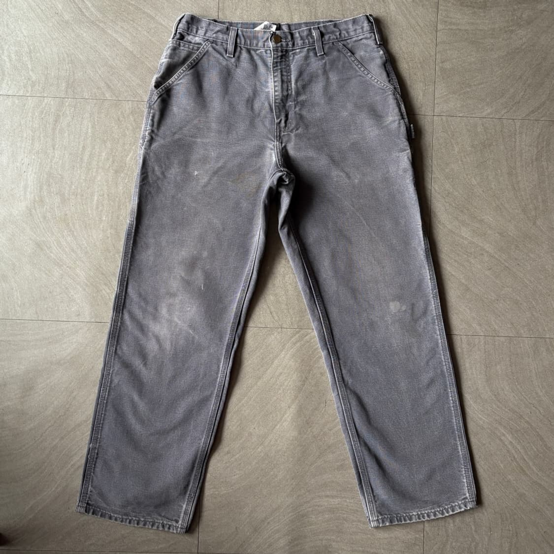 칼하트 정품 오리지널 페트롤 블루 싱글니 카펜터 팬츠 상품이미지5