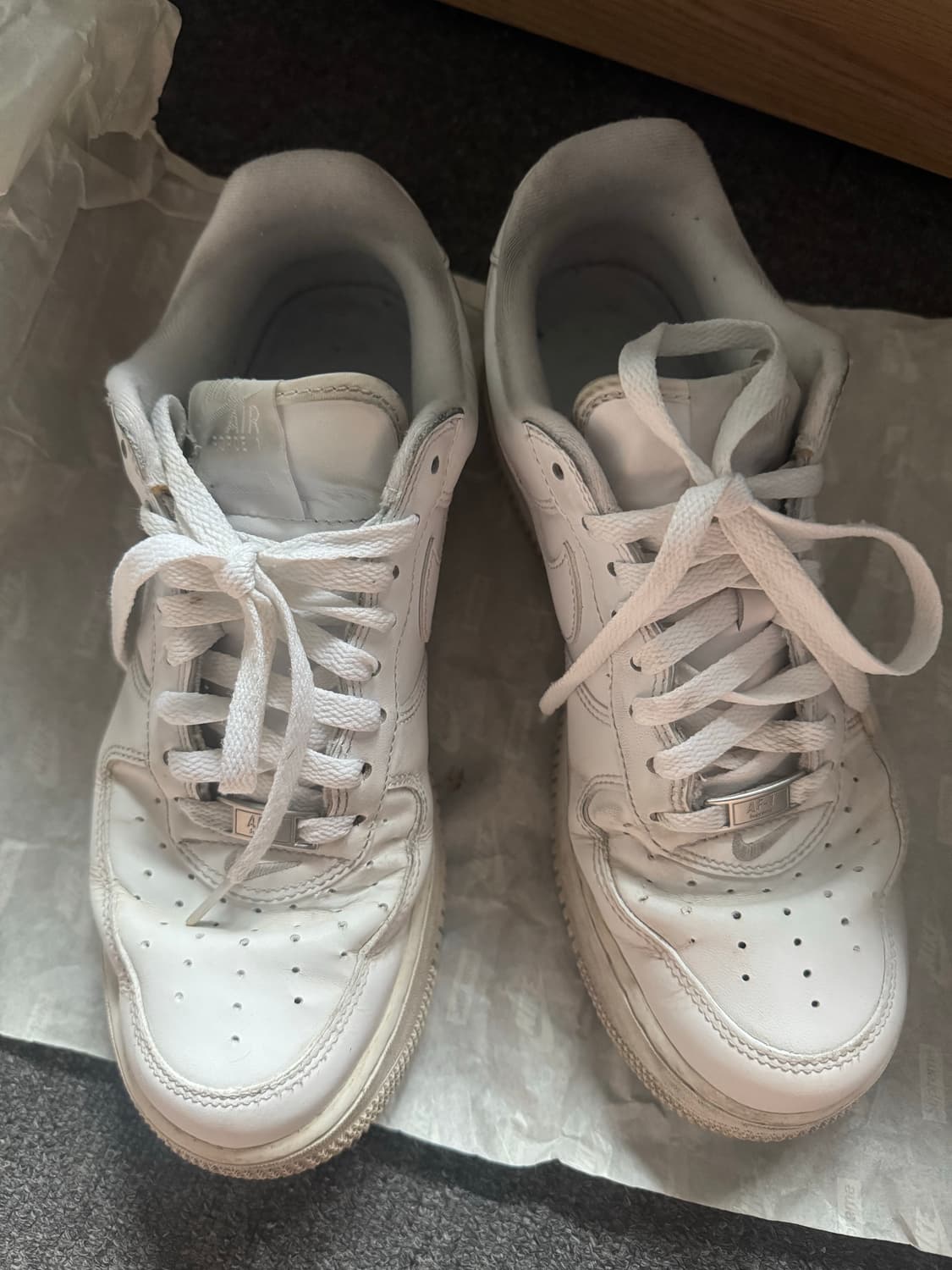 나이키 슈프림에어포스1 로우 화이트 270 (슈프림포스) 상품이미지2