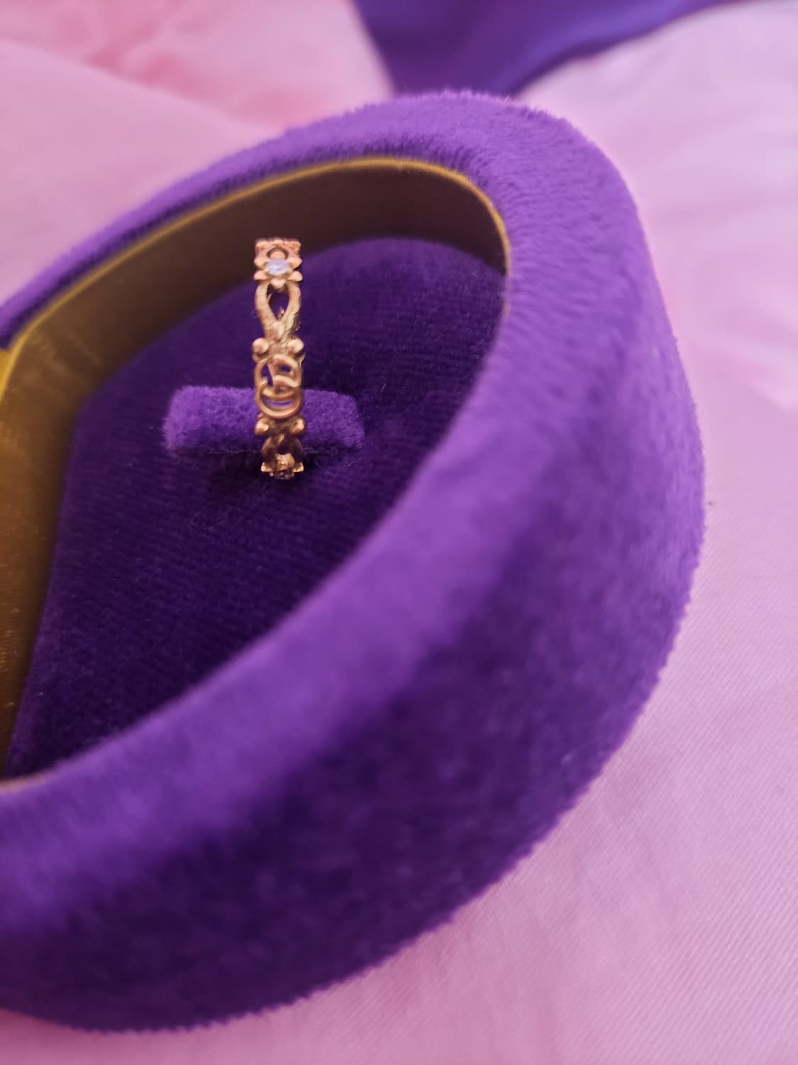 정품)급처상태좋음!구찌 18k 다이아몬드 장식 구찌로고 플로라 링 꽃반지 상품이미지7