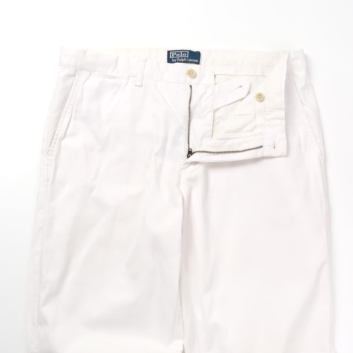 폴로 화이트 스트레이트 코튼 팬츠   상품이미지4