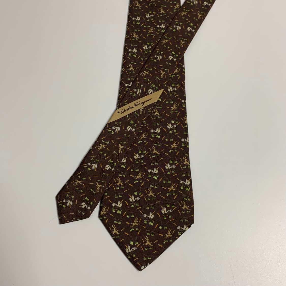 살바토레 페레가모 이태리 100실크 명품넥타이 브라운컬러 A+등급 상품이미지3
