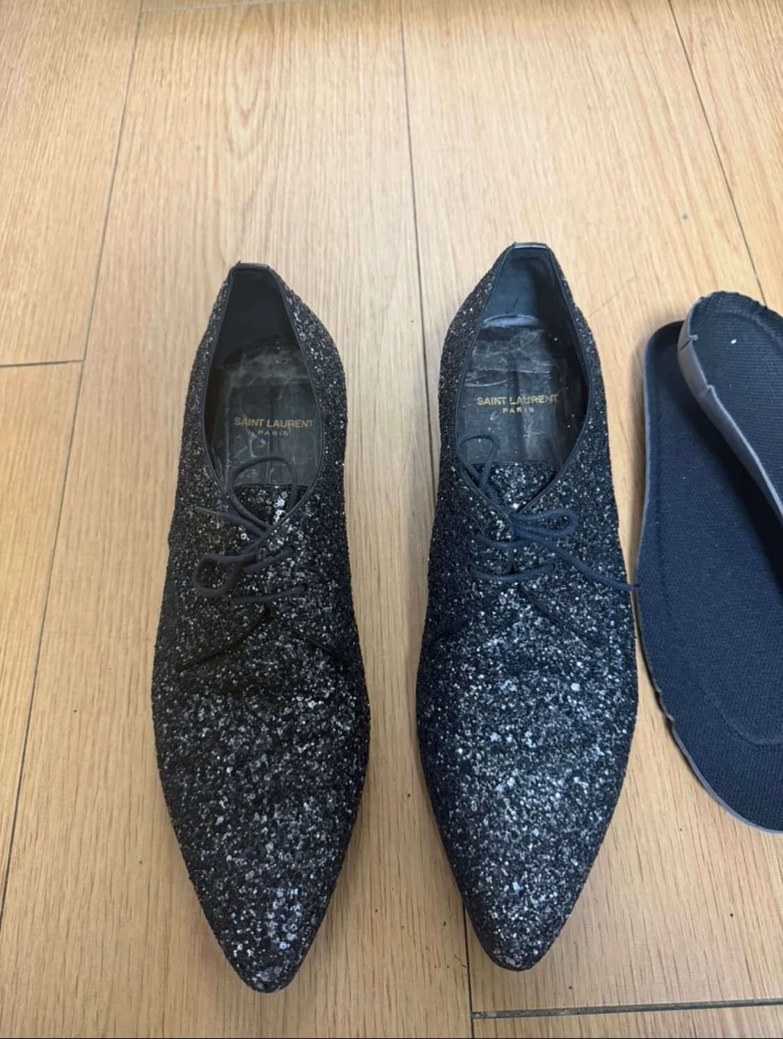 생로랑 호퍼 더비 글리터 블랙(41반사이즈) 상품이미지1
