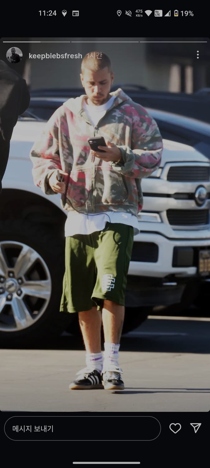 스카이락 skylrk 체리카모 후디 L 저스틴비버 상품이미지7