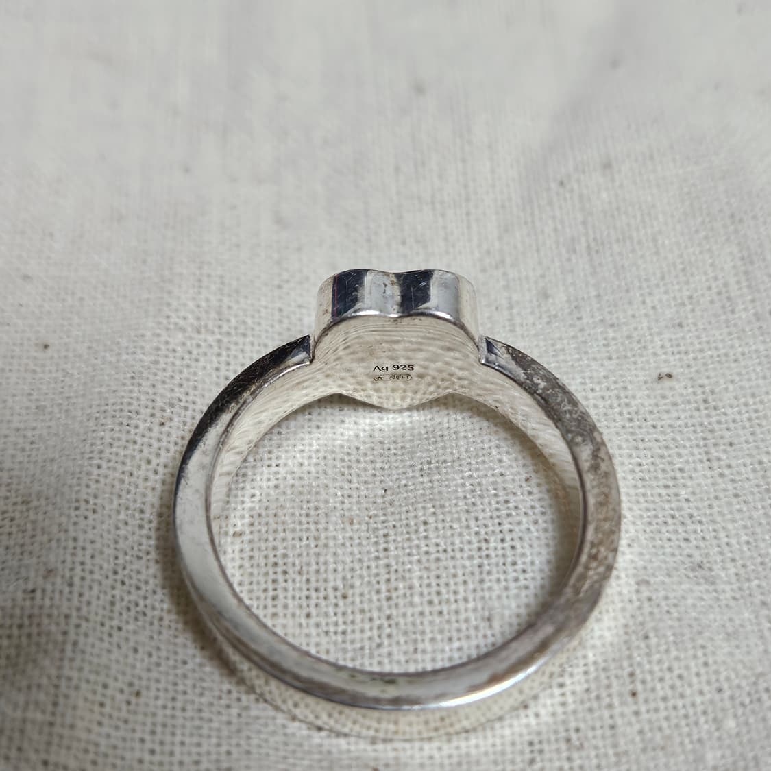 구찌 스털링 실버 하트 펜던트 반지(급처) 상품이미지3