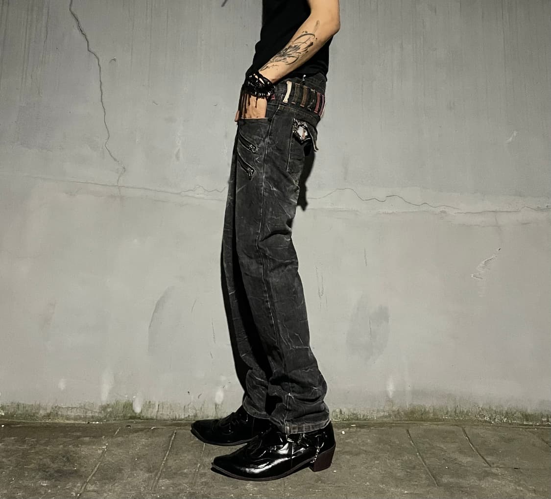 2Zipper Detail Punk Pants 상품이미지1