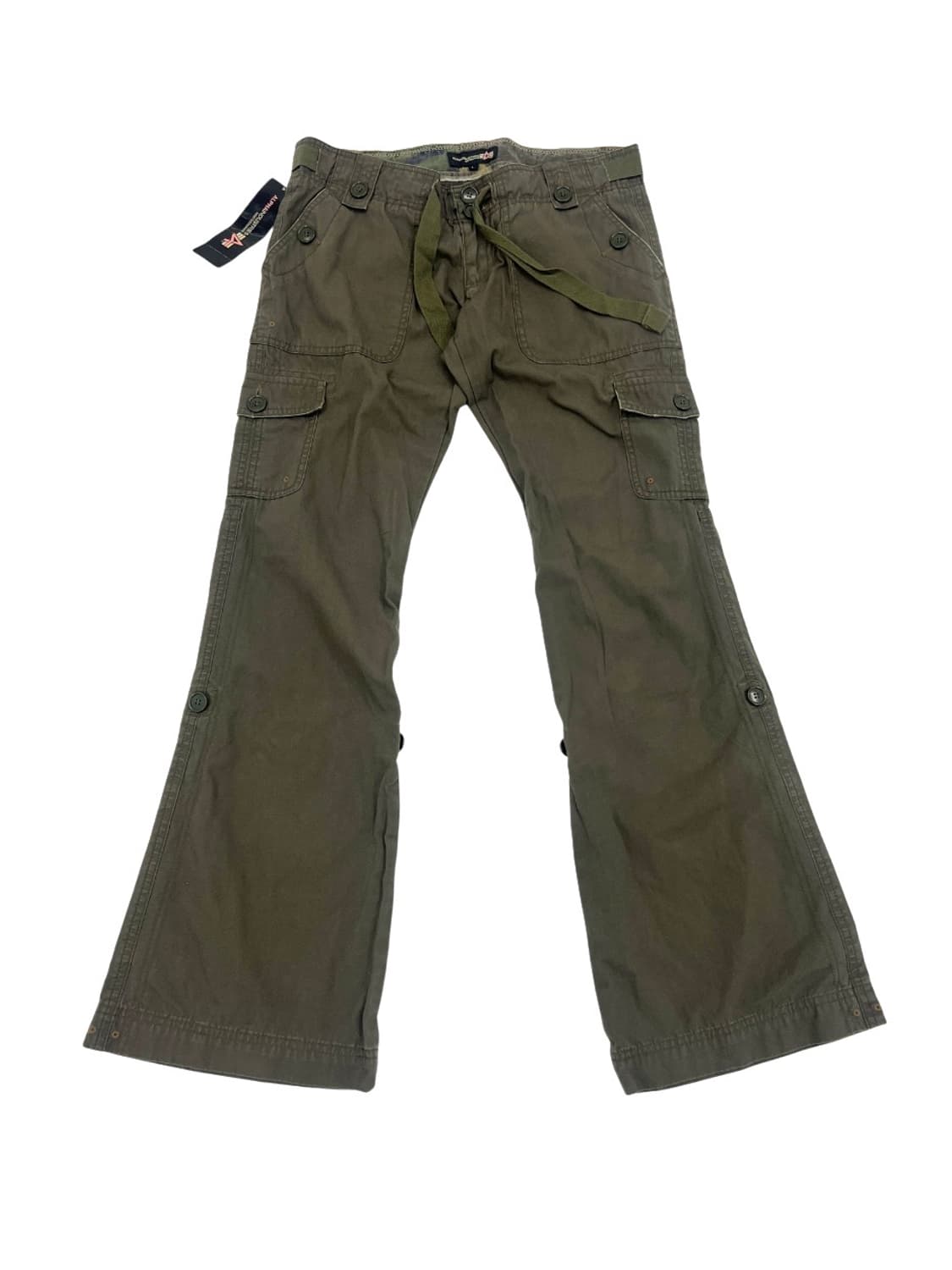 (데드스탁) 90s 알파인더스트리 로우라이즈 카고 플레어 팬츠 상품이미지1