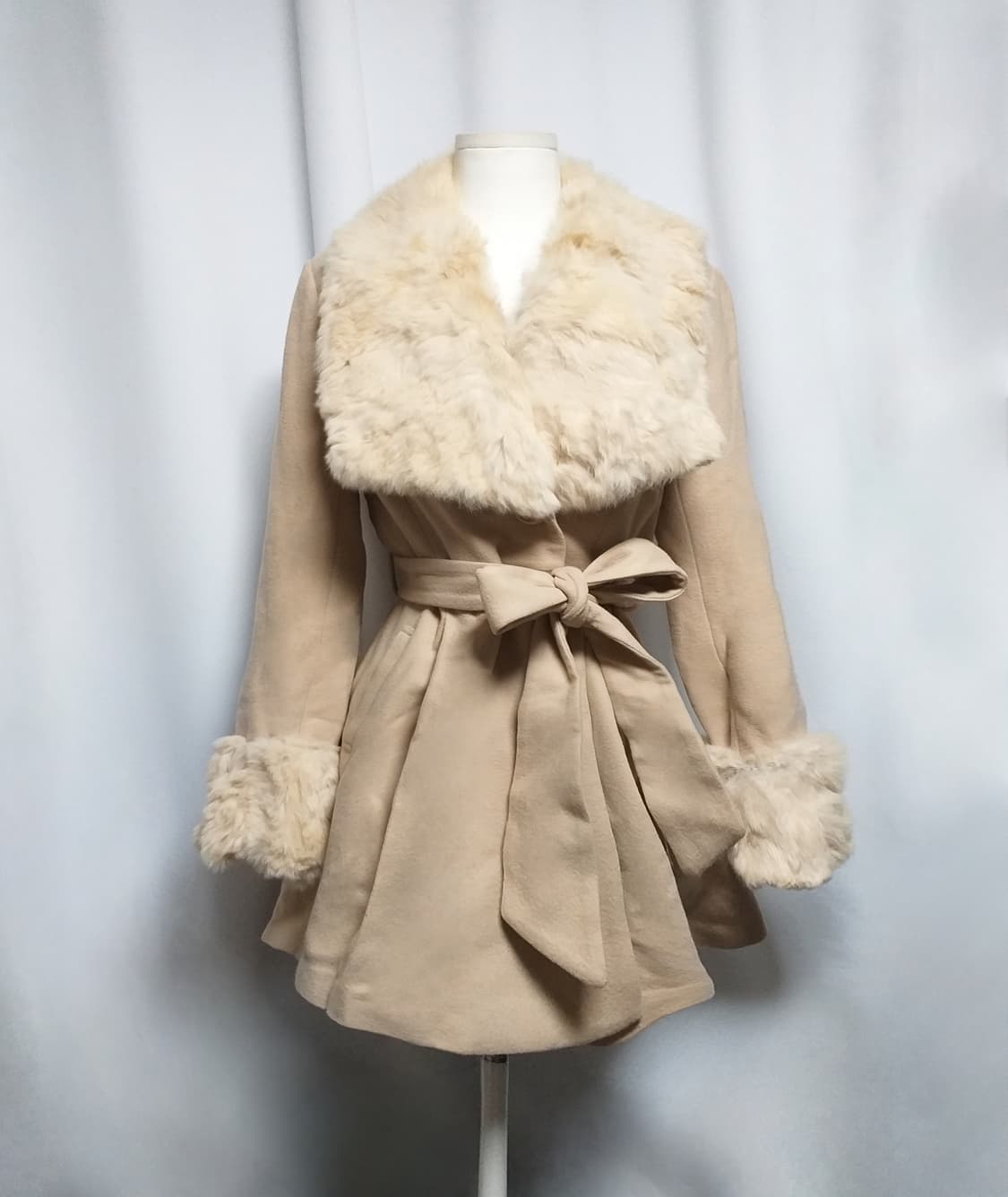 빈티지 퍼 코트원피스 라떼히메갸루 캐캐체 핀터깔 모리걸 페어리 로리타펑크 상품이미지1