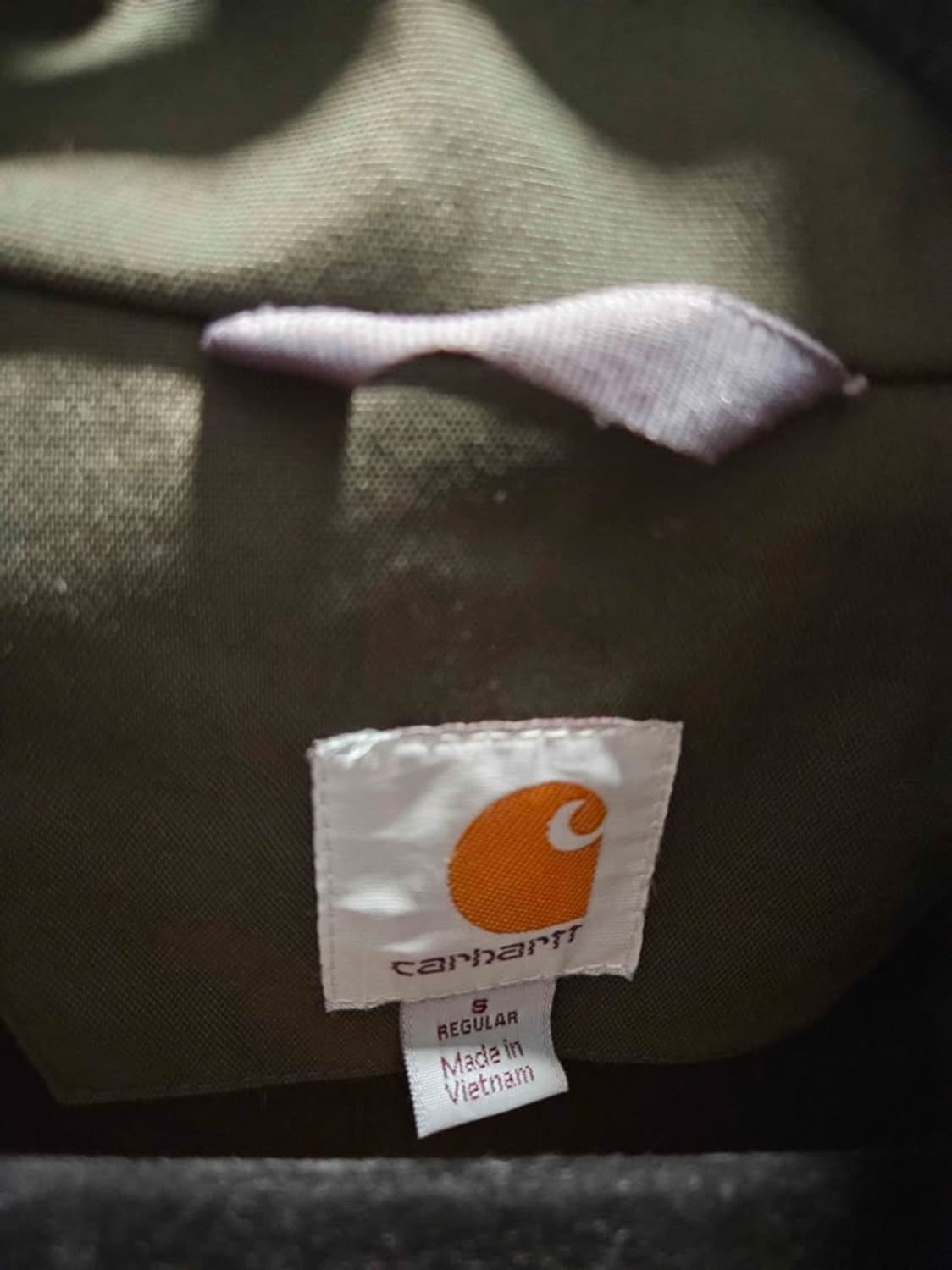 칼하트 J162 307 카키 Man Small 워크 자켓 상품이미지4