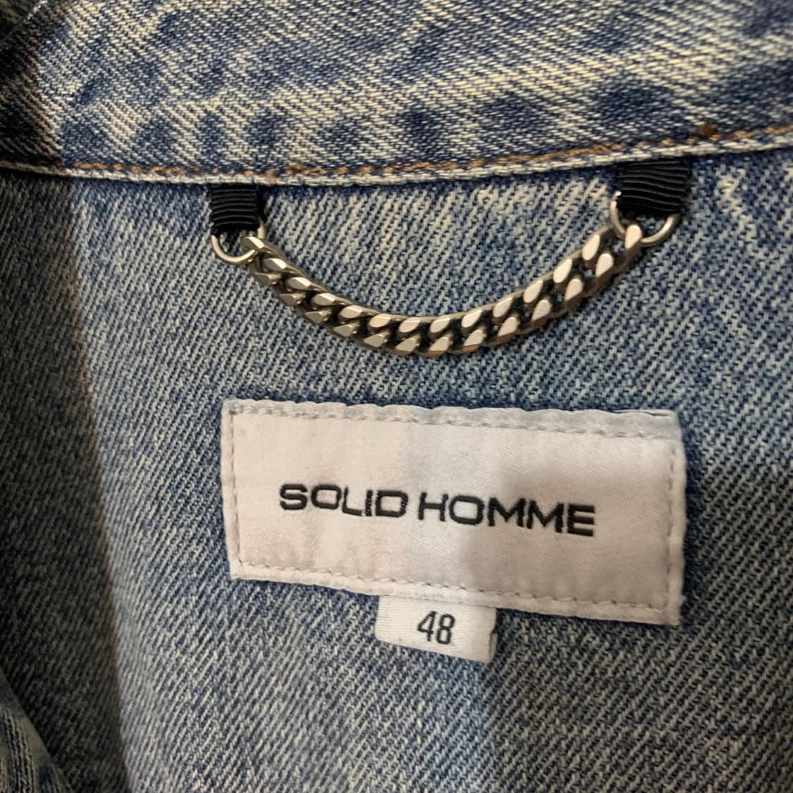 48 솔리드옴므 19 워싱 청남방 데님 셔츠 자켓 셔켓 상품이미지5