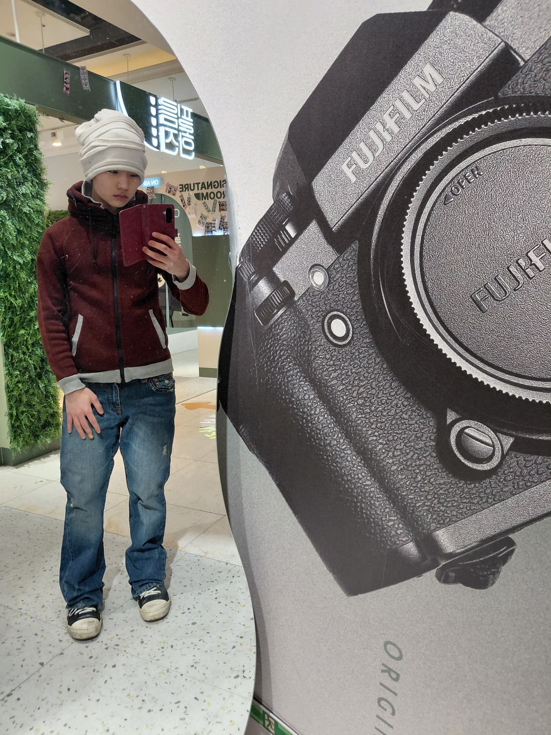 착샷있음 빔즈하트 울 니트 하이넥 라이더 후드집업 vkei  상품이미지4