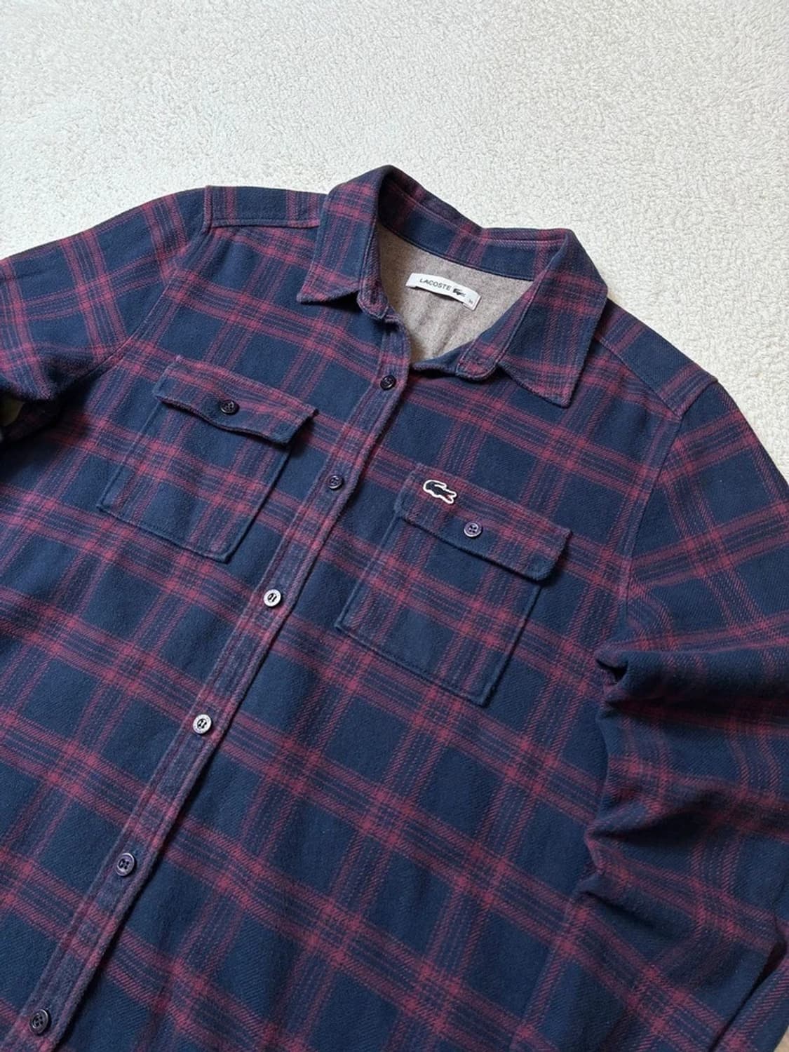 라코스테 코튼 체크 플란넬 남방 PN7073 상품이미지2
