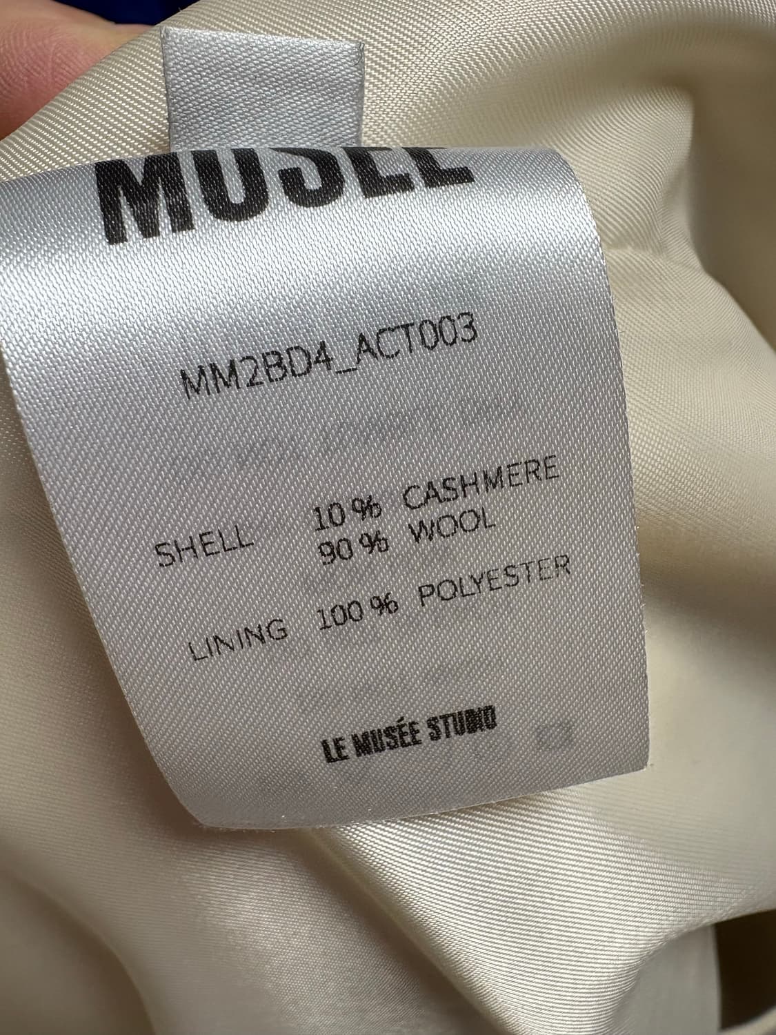 뮤제 아이보리 울 더플코트 상품이미지2