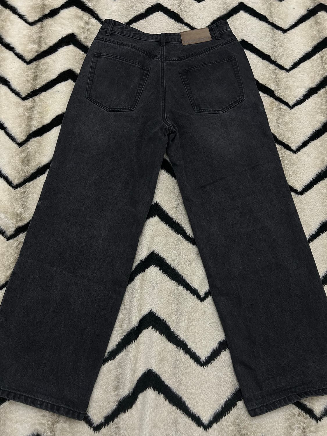 [M]인사일런스 도밍고 워시드 와이드 데님팬츠/흑청 상품이미지3