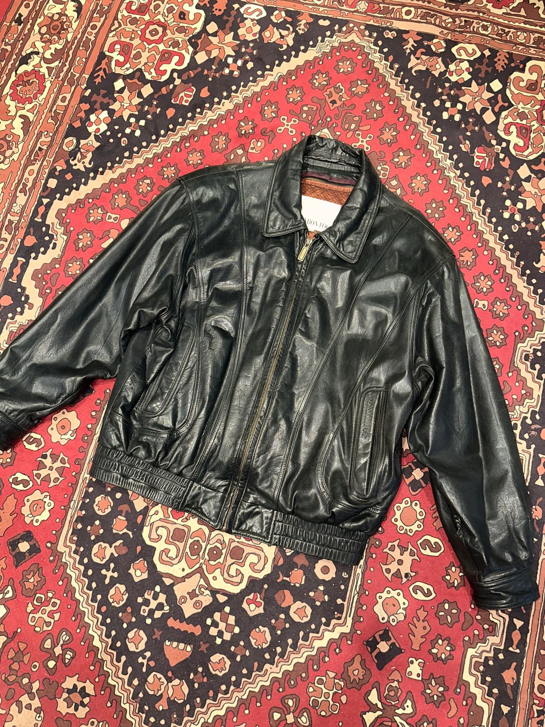 ( L-XL ) 런던포그 가죽자켓 레더자켓 봄버자켓 소가죽 양가죽 상품이미지5