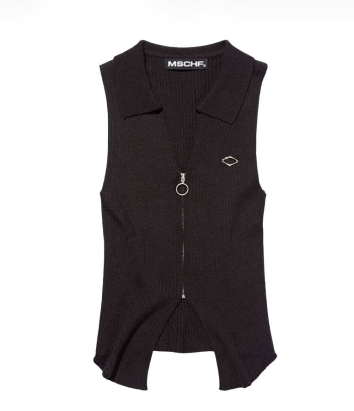 Mischief mschf 미스치프 니티드 투톤 슬리브리스 블랙 상품이미지1