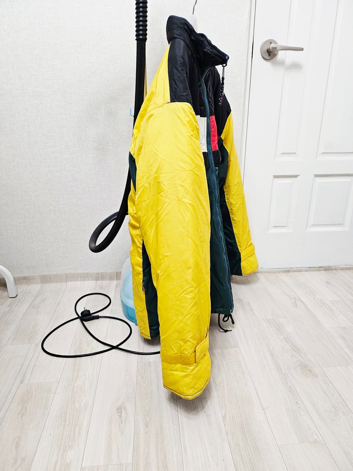 (110~120)2XL☆우주매물☆타미힐피거올드스쿨 컬러블럭 배색빅자수패딩 상품이미지5