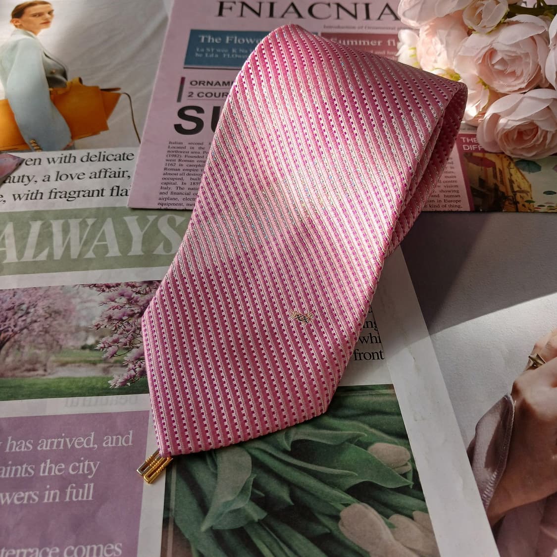 DAKS 닥스 실크 스트라이프 넥타이 8.6cm A+등급 A19760 상품이미지2